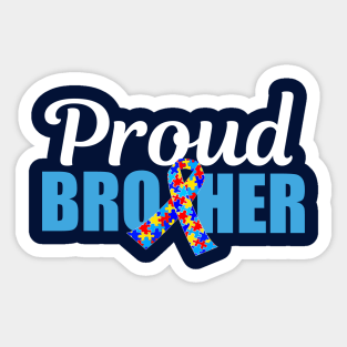 Proud Autism Brother Sticker